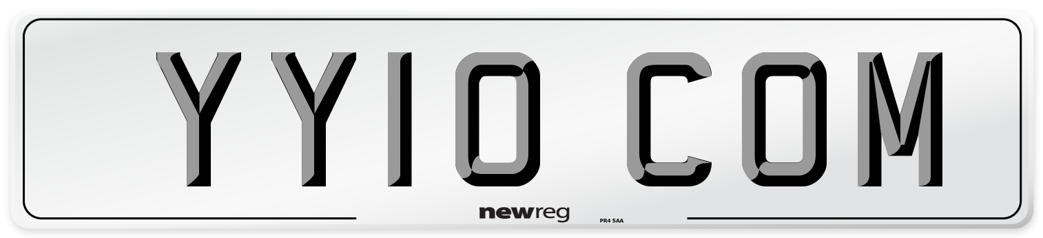 YY10 COM Number Plate from New Reg